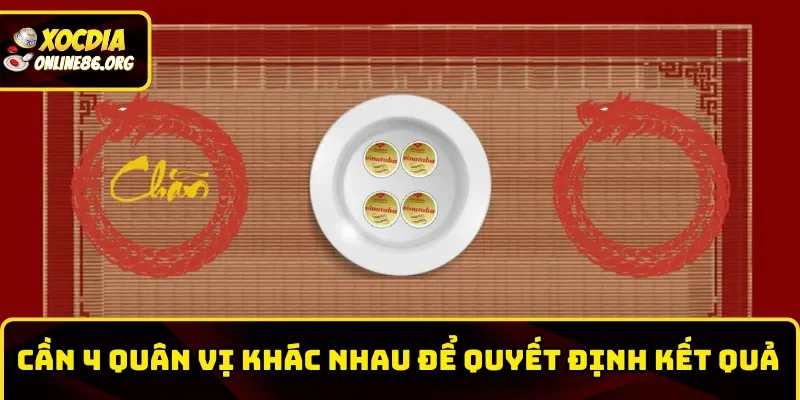 cach choi xoc dia ngoai doi y nghia quan vi Cần 4 quân vị khác nhau để quyết định kết quả