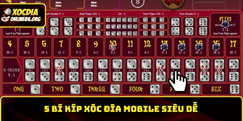 cong thuc danh xoc dia tren dien thoai sieu de 5 bí kíp xóc đĩa mobile siêu dễ
