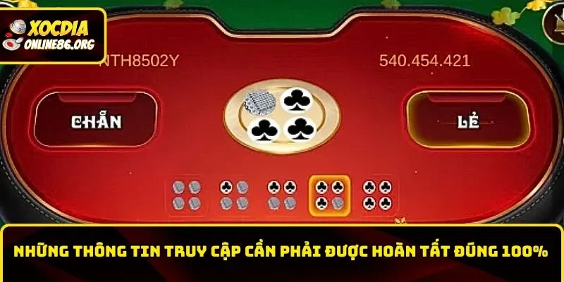 huong dan dang nhap nhung thong tin truy cap dien dung Những thông tin truy cập cần phải được hoàn tất đúng 100%