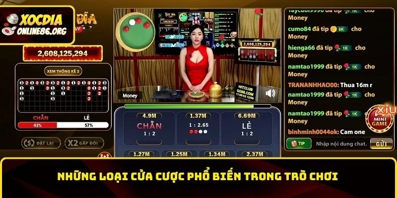 xoc dia live nhung loai cua cuoc pho bien Những loại cửa cược phổ biến trong trò chơi